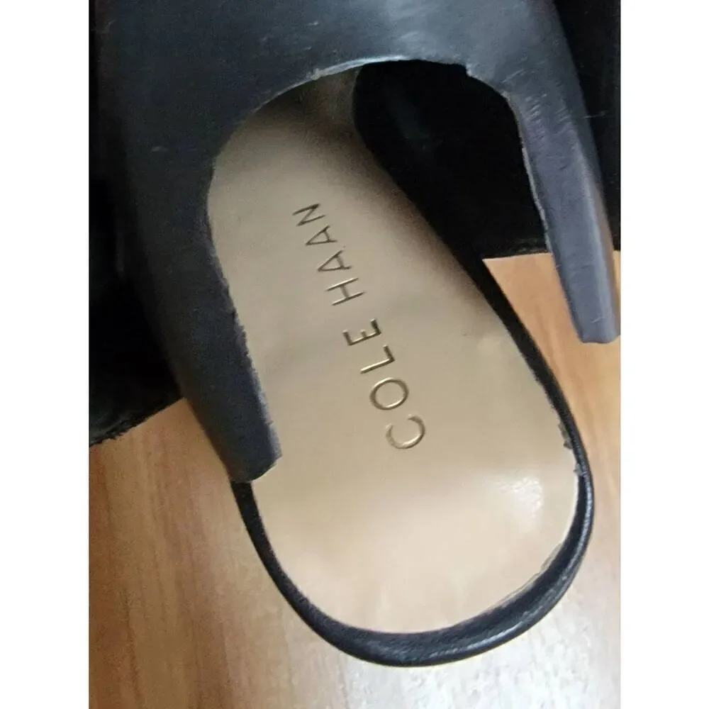Cole Haan Peep Toe Leather Bootie 6.5
